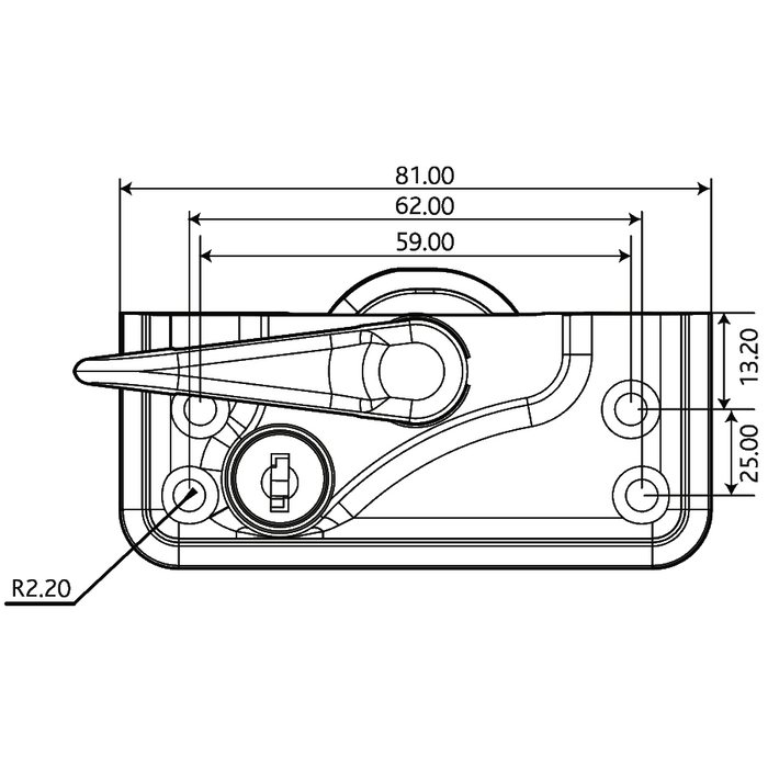 L28658 - ERA Standard Classic Lever Pivot Lock