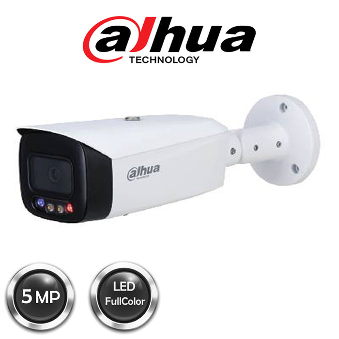Dahua 5MP Full-colour Active Deterrence Fixed-focal Bullet WizSense Network Camera (DH-IPC-HFW3549T1P-AS-PV-0280B)