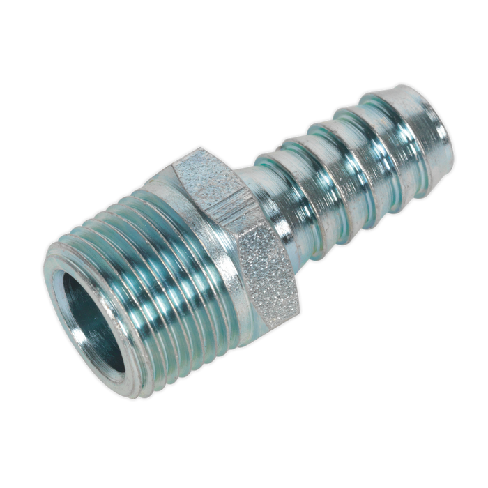 Screwed Tailpiece Male 3/8"BSPT - 3/8" Hose Pack of 5