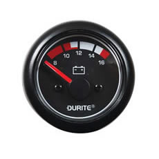 Voltmeter Marine LED Illuminated 52mm 12 volt Bx1