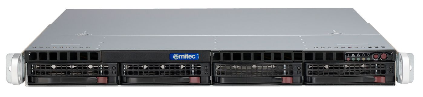 Ernitec EasyView Enterprise NVR, 1U 4  bay server, i7 10700, 16GB,  250GB NVMe, Windows 10 Pro