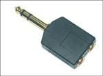 MicroConnect Adapter 6.3mm - 2X3.5mm M-F Stereo