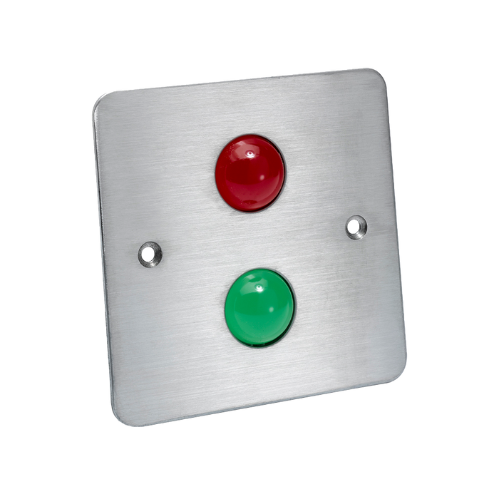 ICS TLM range LED Indicator Plate 1 Gang SS Red Green