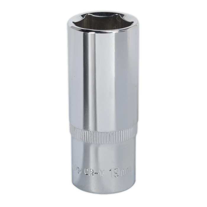 WallDrive® Socket 19mm Deep 3/8"Sq Drive Fully Polished