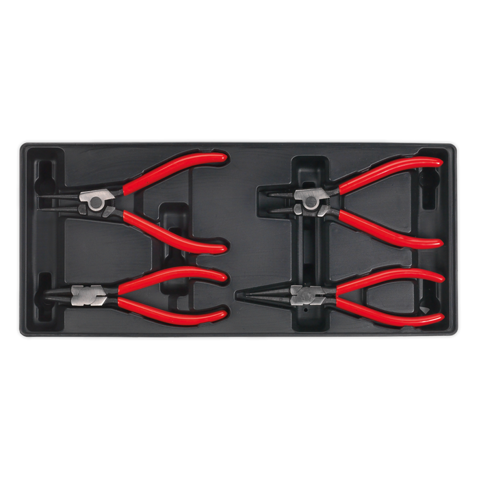 Tool Tray with Circlip Pliers Set 4pc