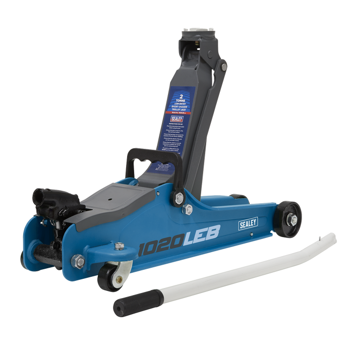 Trolley Jack 2 Tonne Low Profile Short Chassis - Blue