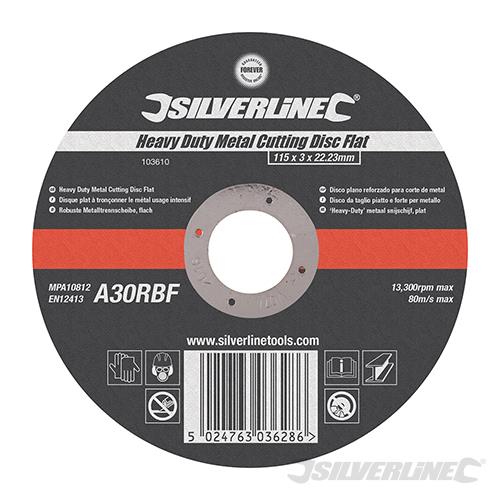 103610 Silverline Heavy Duty Metal Cutting Disc Flat