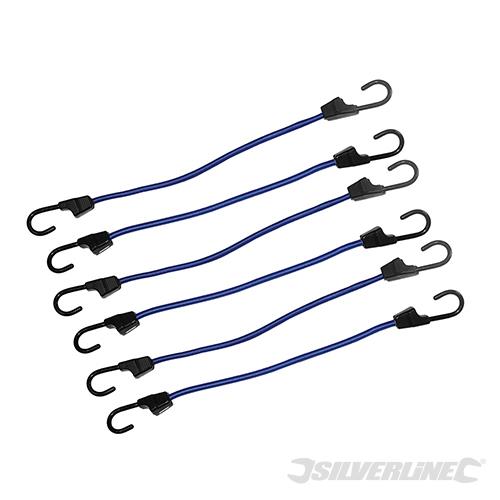 140823 Silverline Bungee Cords 6pk