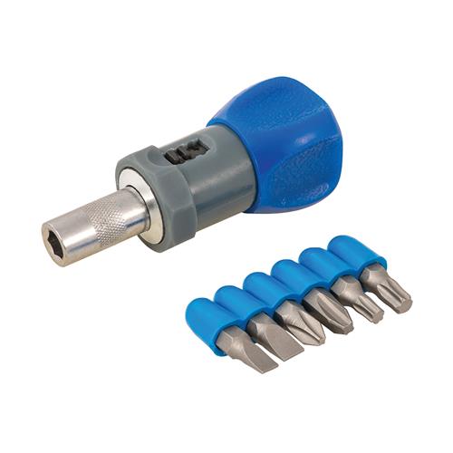 250488 Silverline Stubby Ratchet Screwdriver Set 7pce