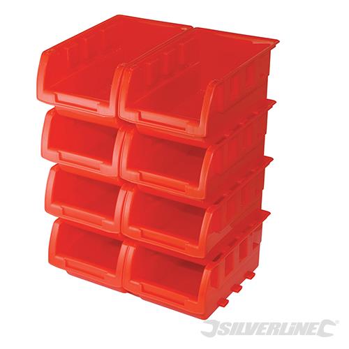 250968 Silverline Stacking Boxes Set 8pce