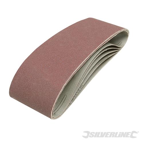 308931 Silverline Sanding Belts 75 x 533mm 5pk