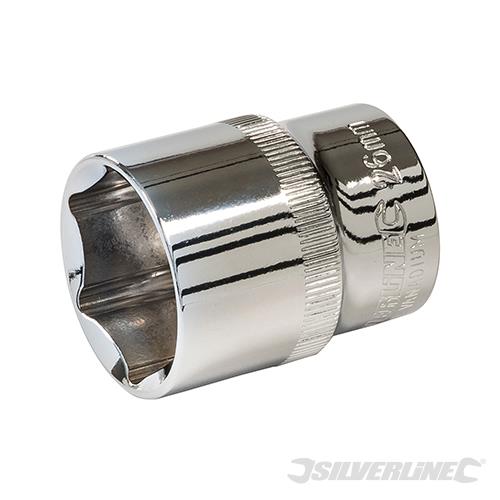 342615 Silverline Socket 1/2" Drive 6pt Metric