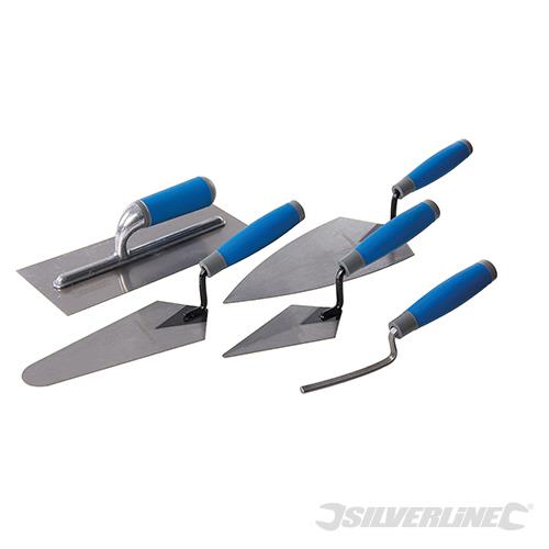 395016 Silverline Soft-Grip Trade Trowel Set 5pce