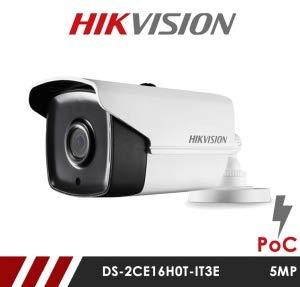 Hikvision 5MP DS-2CE16H0T-IT3E 3.6mm Fixed Lens HD-TVI Bullet CCTV Camera with POC - White