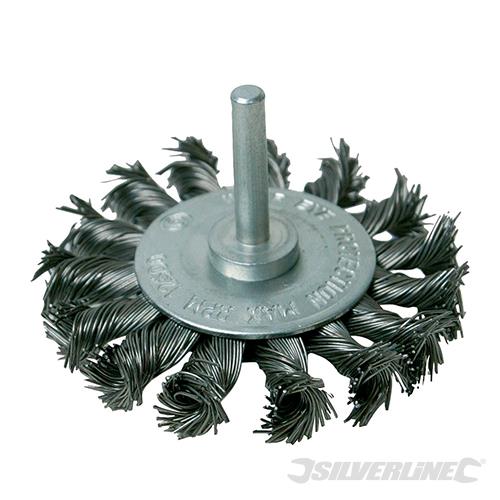 456933 Silverline Rotary Steel Twist-Knot Wheel