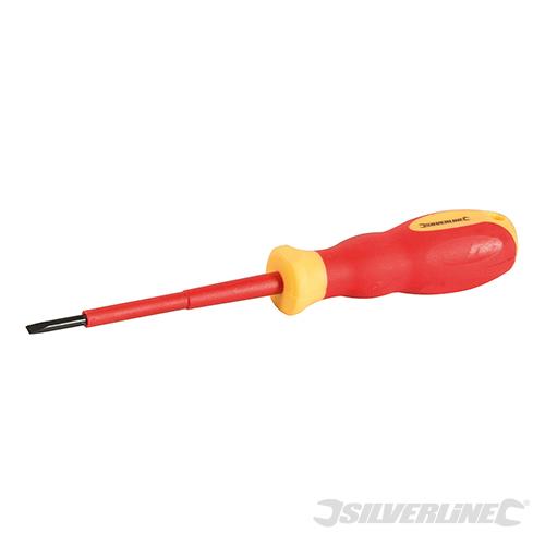 460213 Silverline VDE Soft-Grip Electricians Screwdriver Slotted