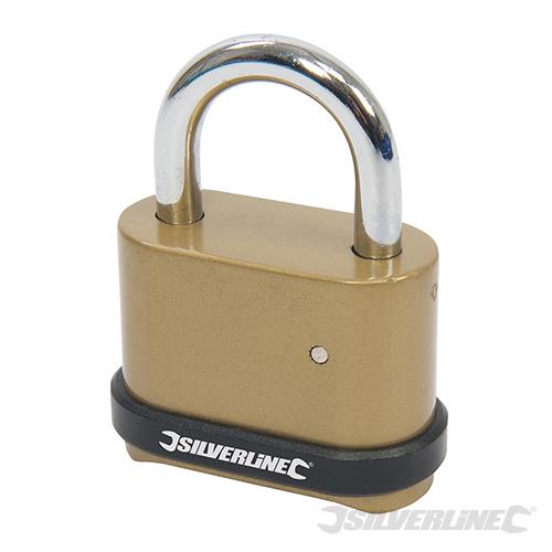 472645 Silverline Zinc Alloy Combination Padlock 4-Digit