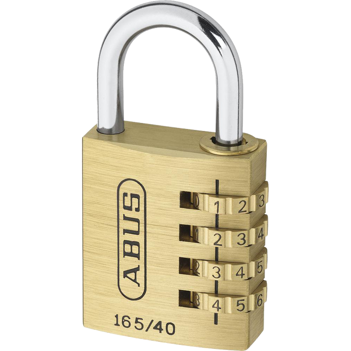 L19283 - ABUS 165 Series Brass Combination Open Shackle Padlock