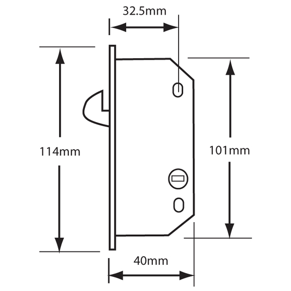 L18281 - ADAMS RITE 5015 Deadlock To Suit Patio Doors