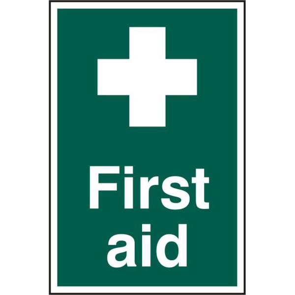 AS4698 - ASEC `First Aid` 200mm x 300mm PVC Self Adhesive Sign