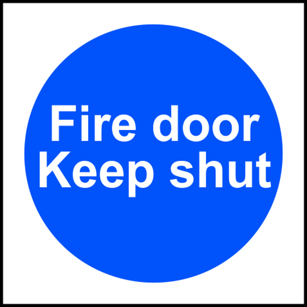 AS11536 - ASEC `Fire door Keep shut` Sign 100mm x 100mm