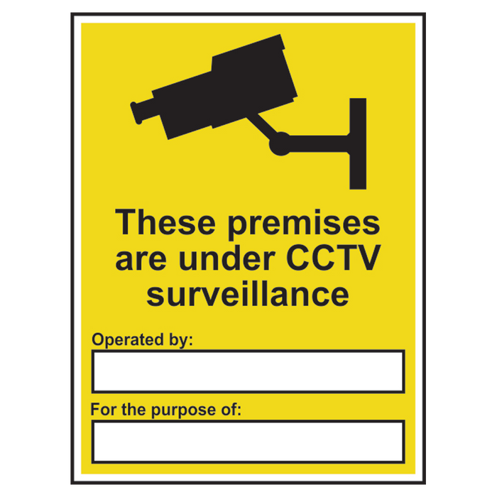 AS11535 - ASEC `Premises Under CCTV Surveillance` Sign 300mm x 400mm