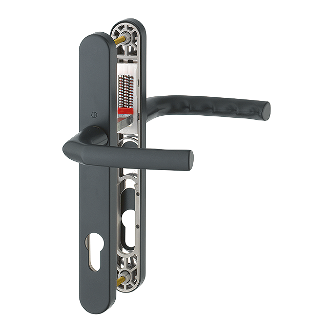 L26969 - HOPPE Birmingham 92mm UPVC Lever Door Furniture 215mm Screw Centers 1117/3810N