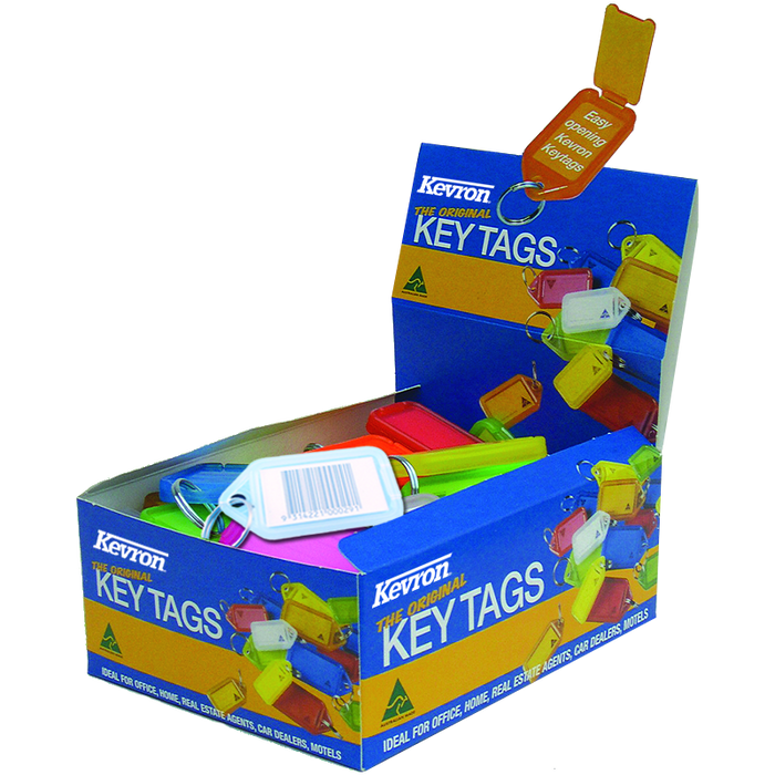 L26667 - KEVRON ID30 Giant Tags Display Box 50pcs Assorted Colours