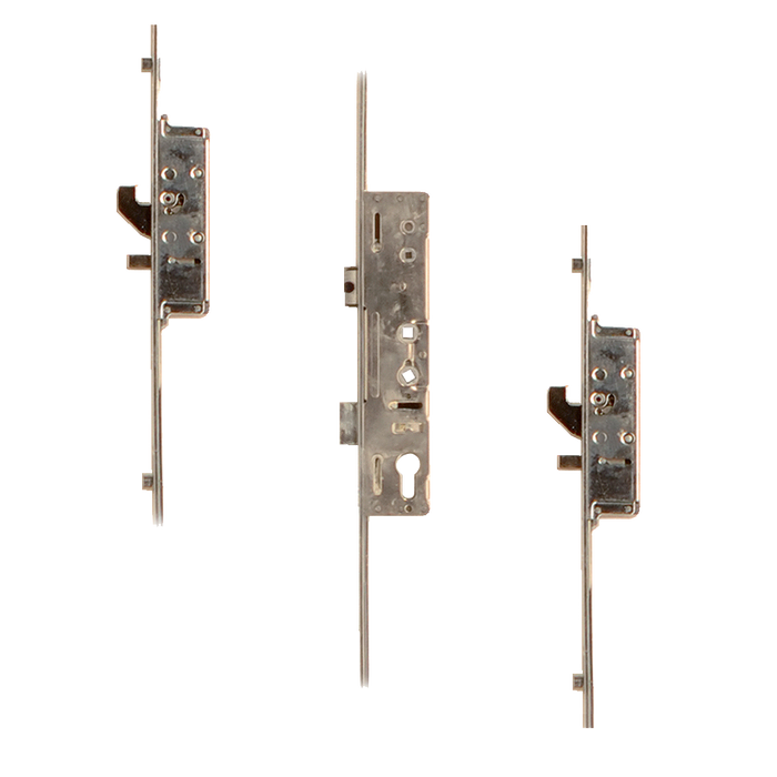 L15398 - LOCKMASTER Lever Operated Latch & Deadbolt Twin Spindle - 2 Hook 2 Anti-Lift 4 Roller