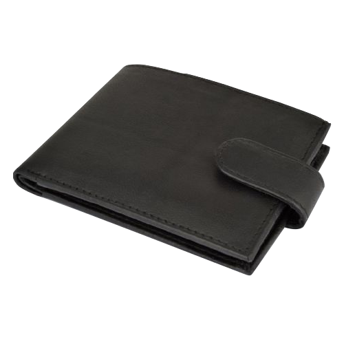 L27532 - BEE-SECURE Black Leather Bifold RFID Wallet
