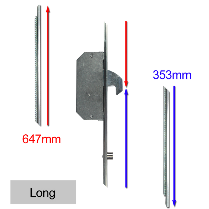 AS10311 - ASEC Modular Repair Lock Locking Point Extensions (UPVC Door) - 2 Hook & 2 Roller