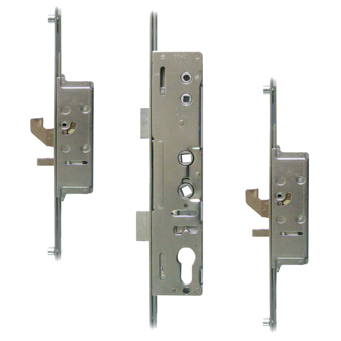 L18379 - MILA Master Lever Operated Latch & Deadbolt Twin Spindle - 2 Hook & 4 Roller