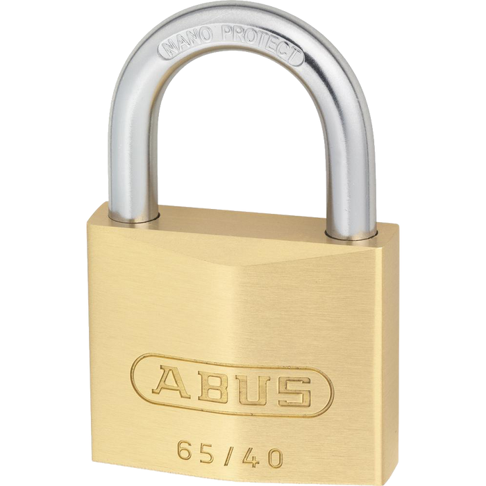 L19167 - ABUS 65 Series Brass Open Shackle Padlock