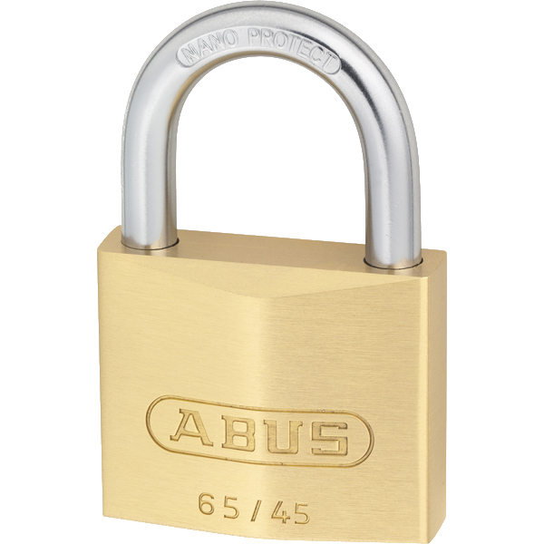 L19538 - ABUS 65 Series Brass Open Shackle Padlock