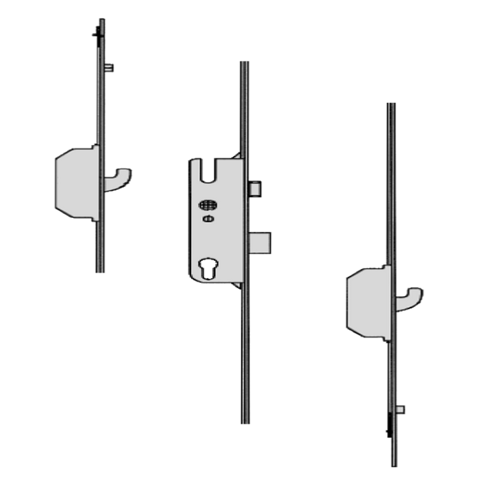 L24338 - GU Secury Europa 2R/2SH 1050 Multipoint Lock - 2 Hook 2 Roller