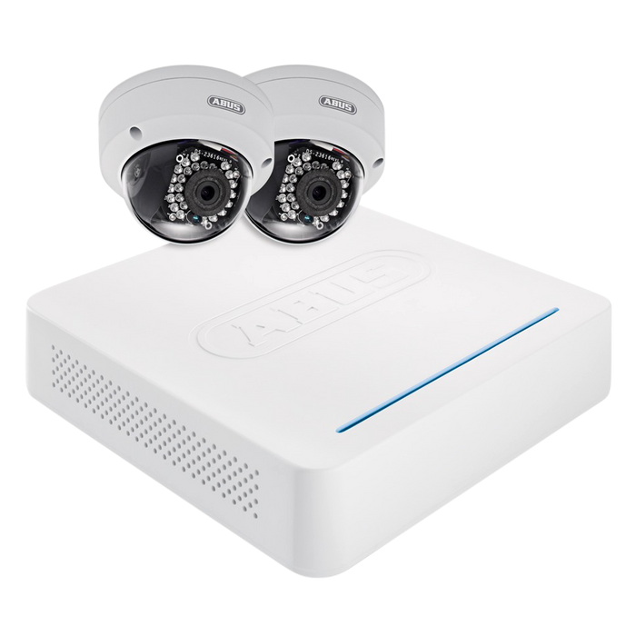 L24627 - ABUS TVVR36200 LAN CCTV Kit 1TB, App & 2 Dome Cameras
