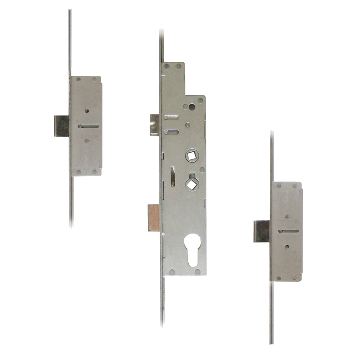 L25242 - FULLEX Crimebeater 44mm Lever Operated Latch & Deadbolt Twin Spindle - 2 Dead Bolt