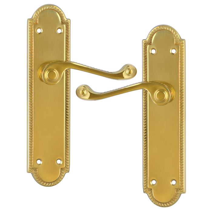 AS3772 - ASEC Georgian Shaped Plate Mounted Lever Furniture