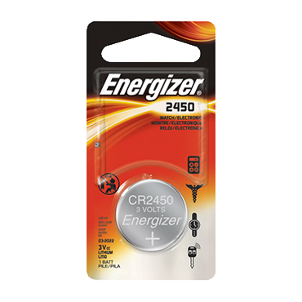 L25538 - ENERGIZER CR2450 3V Lithium Coin Cell Battery