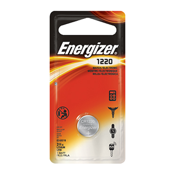 L25545 - ENERGIZER CR1220 3V Lithium Coin Cell Battery