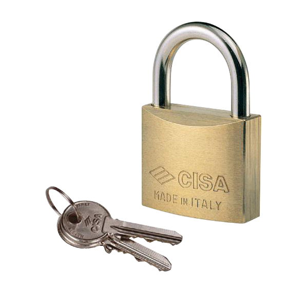 L27393 - CISA 22010 KA Open Shackle Brass Padlock