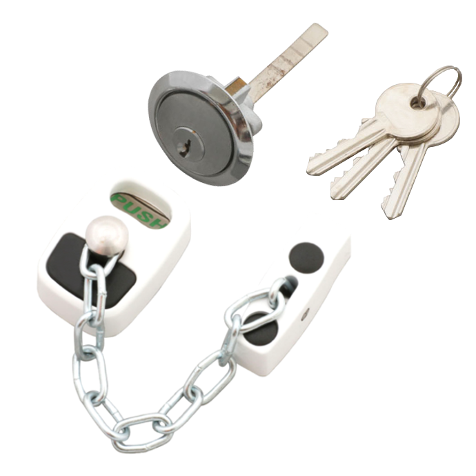 AS11640 - ASEC Door Chain with External Cylinder