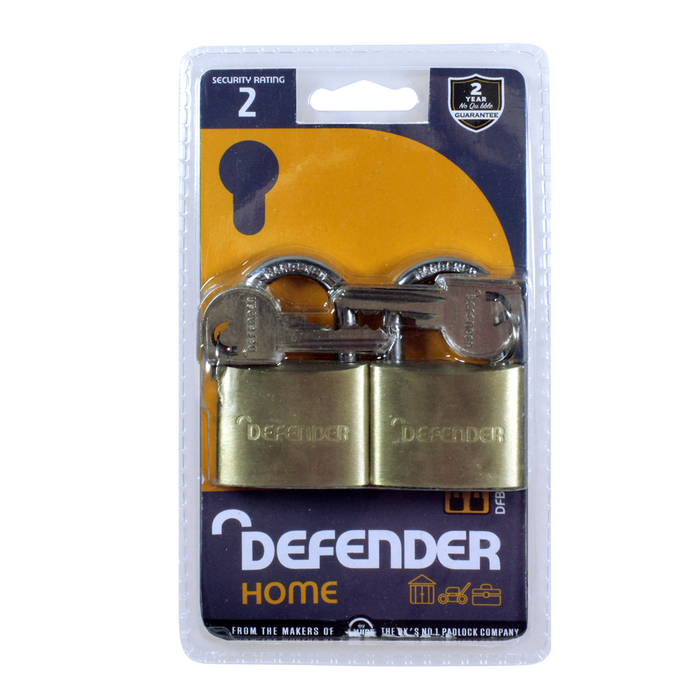 L27837 - DEFENDER Brass Open Shackle Padlock