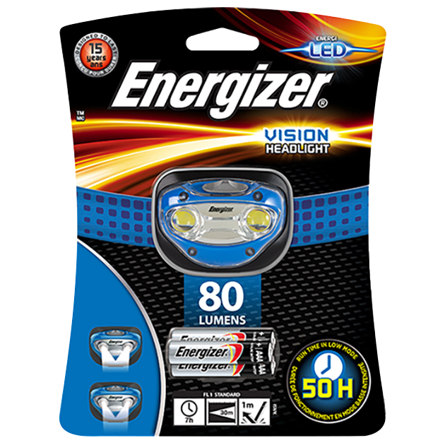 L28177 - ENERGIZER Vision HD Headlight 80 Lumens