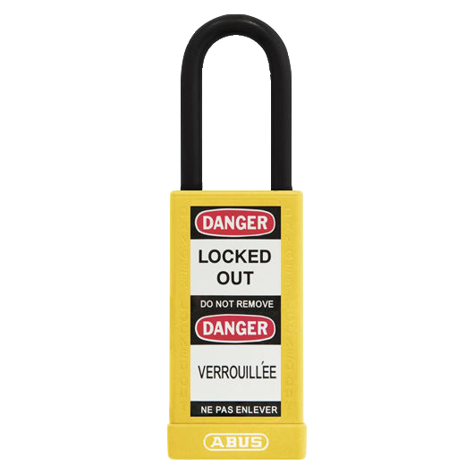 L22493 - ABUS 74HB Series Long Shackle Lock Out Tag Out Coloured Aluminium Padlock
