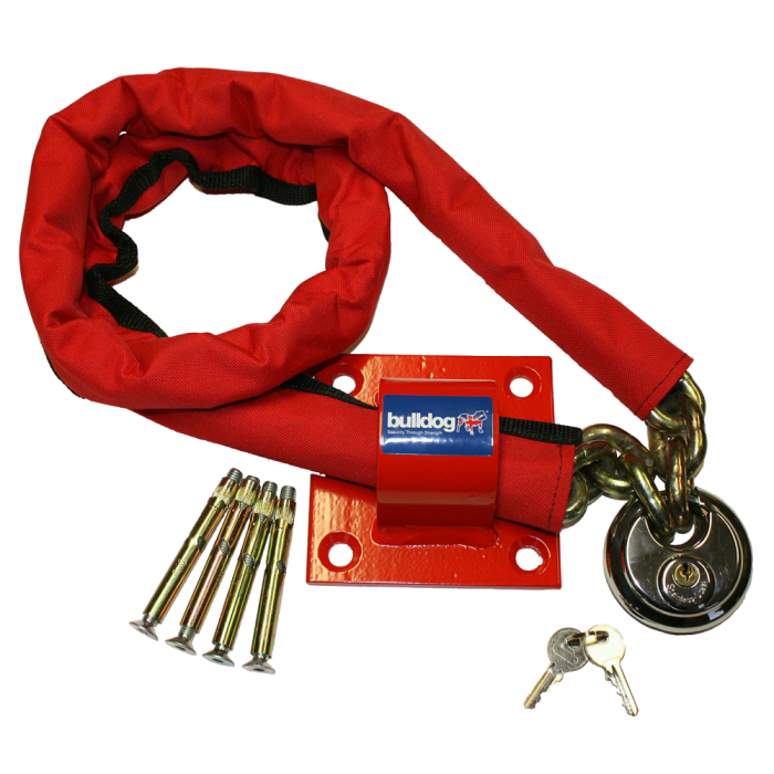 L29918 - BULLDOG MC30 Chain, Padlock & Wall/Floor Anchor Kit