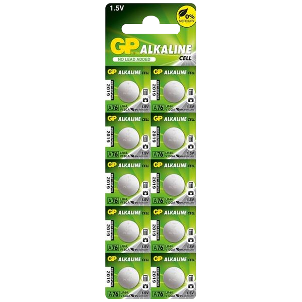 L30355 - GP A76-C10 LR44 Alkaline Battery