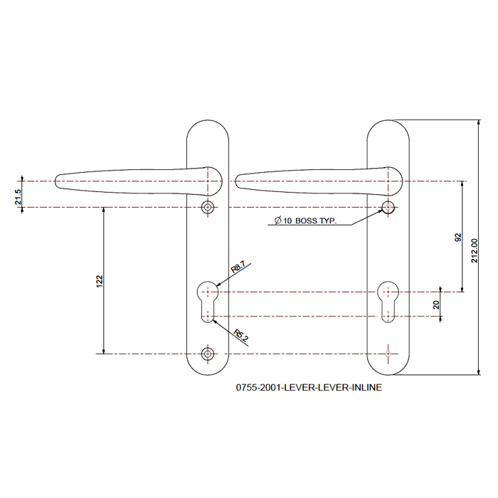 L28975 - TROJAN Sparta Composite Lever Inline