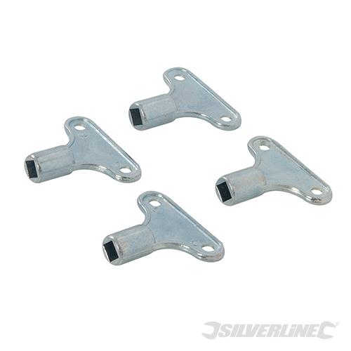 671754 Silverline Radiator Bleed & Vent Key 4pk