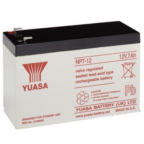 Yuasa NP7 12 volt 7 ah Rechargeable Fire Alarm/ Security System Battery